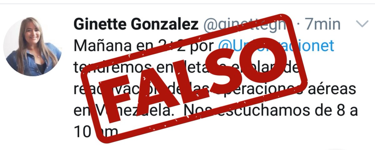 inac_ve's tweet photo. #FakeNews || Como Autoridad Aeronáutica Venezolana, rechazamos y desmentimos los FAKE NEWS y documentos forjados, sobre las supuestas fases de reactivación de operaciones aéreas en el país. Recordamos que la reapertura de vuelos será anunciada exclusivamente por medios oficiales. https://t.co/q5jzsyr0AB
