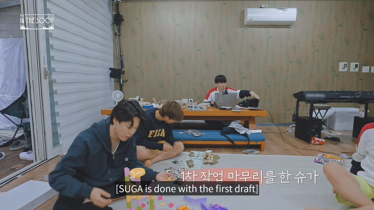 Making music is just breathing to him. [off screen] 'It only takes an hour, it's easy.' Are you kidding me? He's not exaggerating when he talks about writing hundreds of songs a year if he can just whip it out