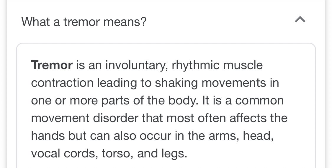 I’m adding to the thread in regards to Selena’s shaky hands (tremors). With careful research based on her publicly stated medical & mental diagnosis, there are obvious factors that can cause this. Lets define tremors first.