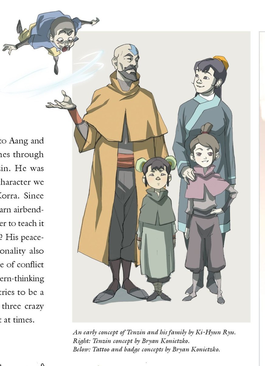 look at tenzin and his family concept art 🙈