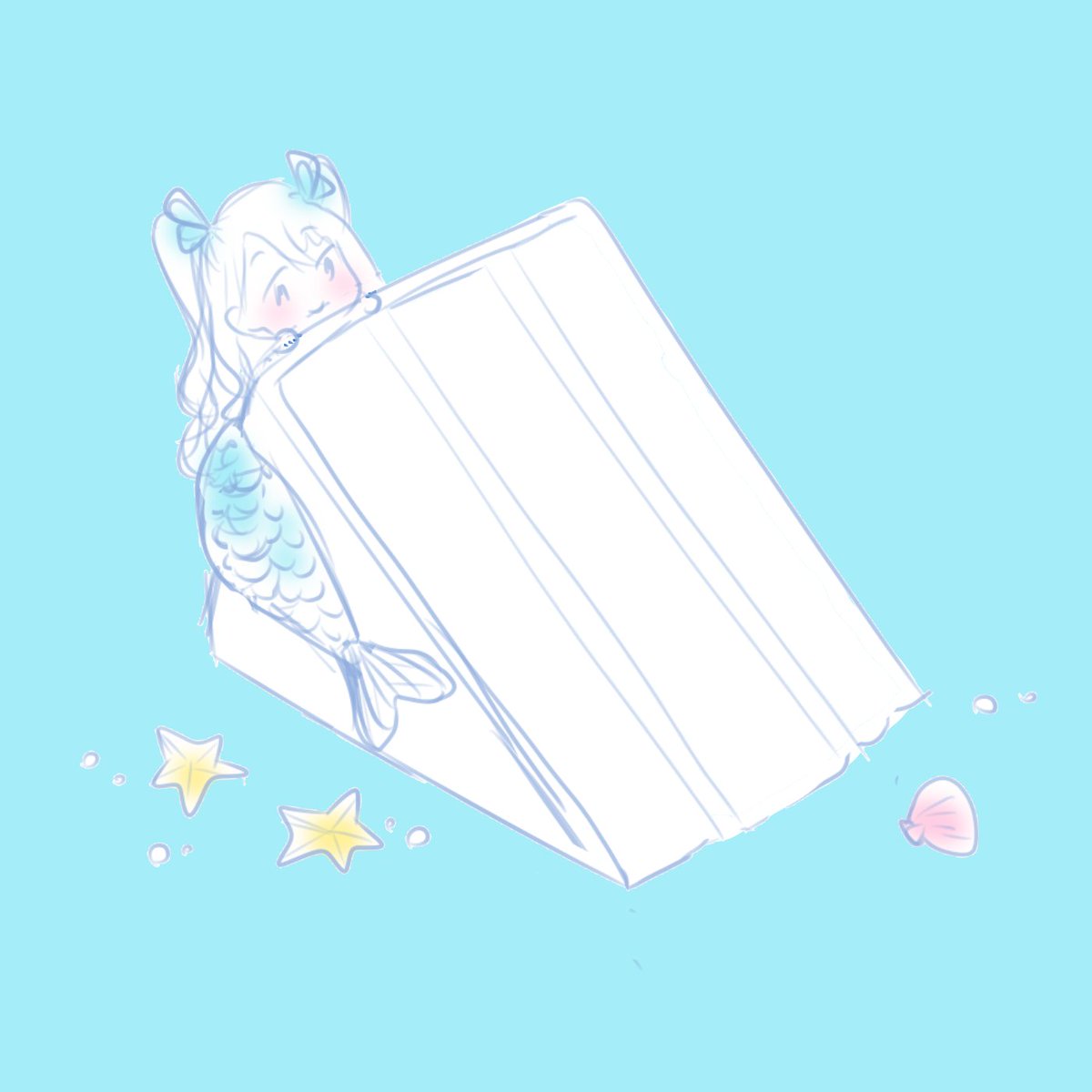 tofiberi's tweet photo. blueeeee💙 Originally had toffee sketched and she looks more like a shrimp than a mermaid hahaha
#summer #foodillustration https://t.co/6JRU4jNFmF