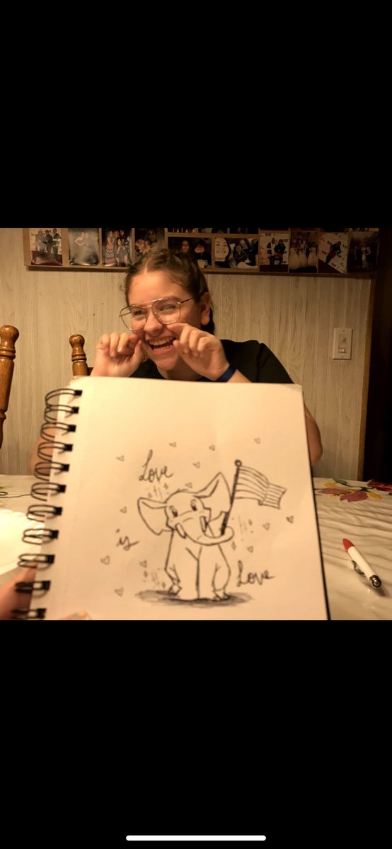 kaidy16's tweet photo. My sister came out to me as bi about a year and a half ago. I always told her I loved her and supported her no matter what. She loves to draw and she drew me an elephant (my fav animal). I surprised her w this tattoo Oct. 10th and she loved it 🥺🏳️‍🌈💕 https://t.co/b0Y8jSUpYC