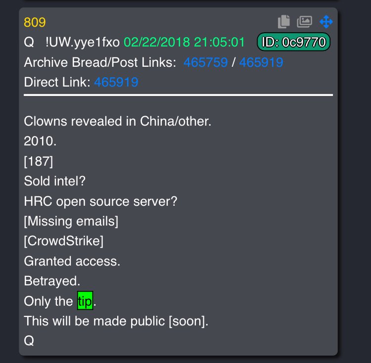 7/ That leaves The TIP & the CHlNA/SUB*The TIP: All caps=Acronym? Multiple layers of meaningOHHH SNAPTIP: TRIPOLl AIRPORT CODETIP>Tripoli>Libya>B_enghazi>Server>Ch!na>The Tarmac>“tipped off” <-> TIPLet’s break this down!!!First, check out these: