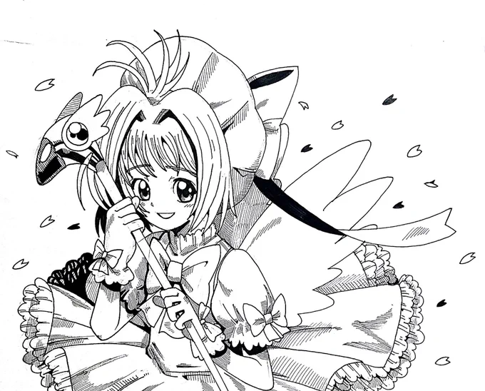 これはアナログで描いたさくらちゃん 