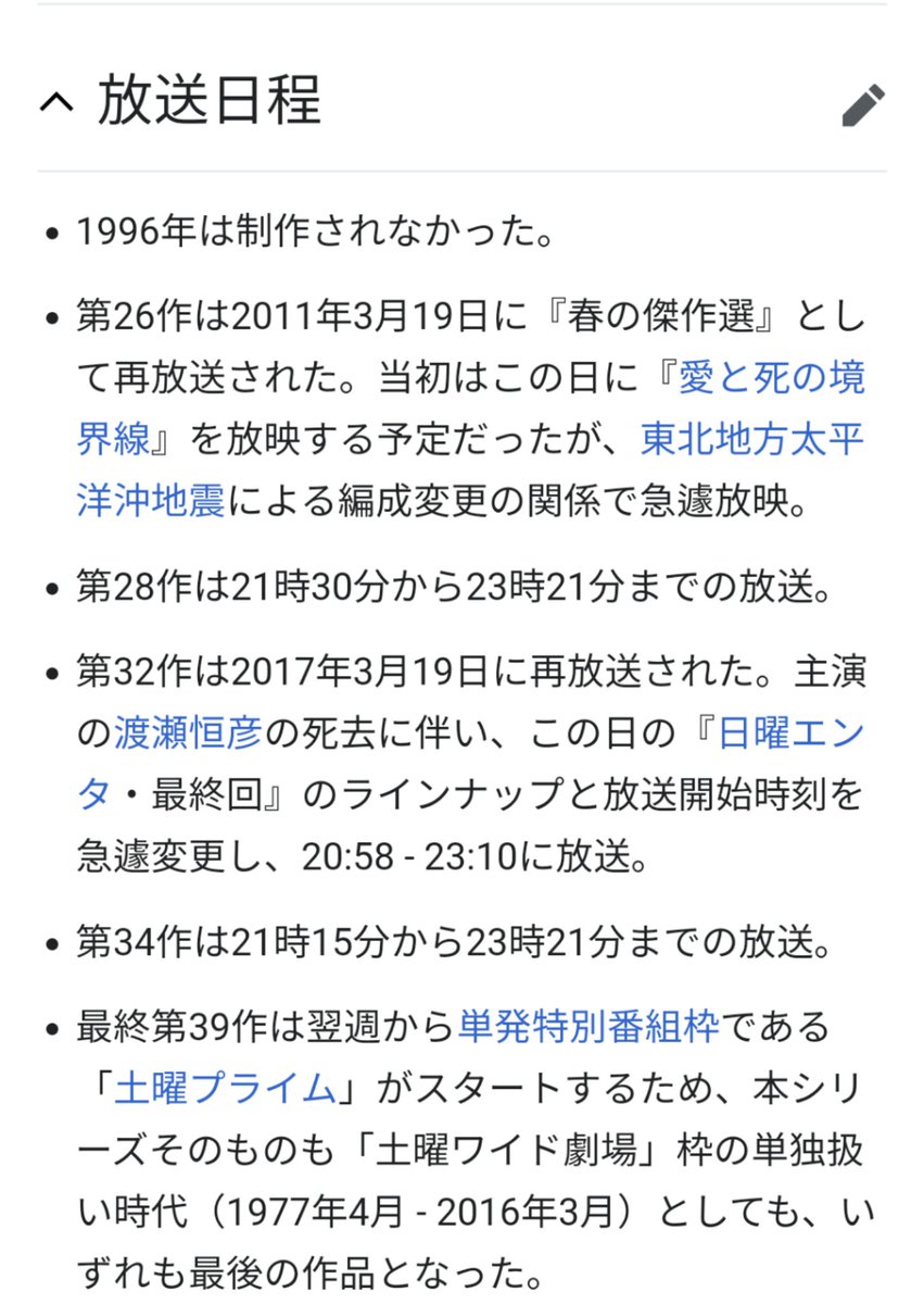 よりの 渡瀬恒彦がやってたタクシードライバーの推理日誌のwikipediaスゴすぎる 第1回 1992年 から最終回 16年 まで全てのキャストが役柄も全部詳細に載ってる これ書いたやつマジのヤバい奴でしょ