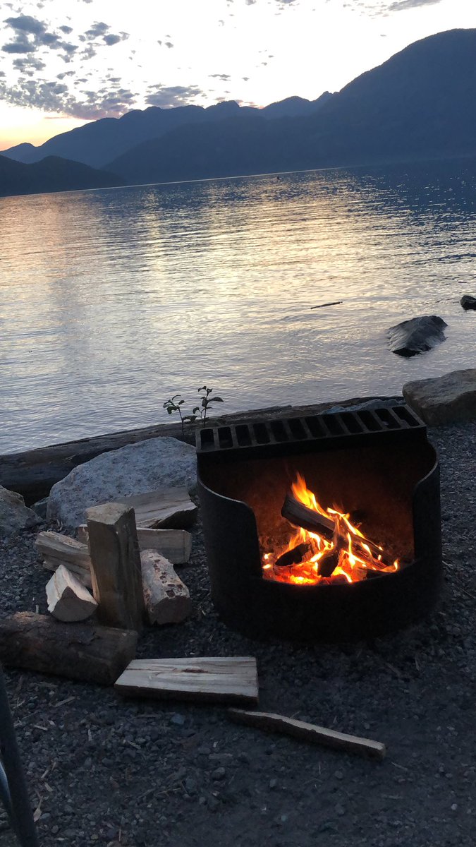 Listening to the <a href="/Canucks/">Vancouver Canucks</a> live while camping at Porteau Cove, BC <a href="/BatchHockey/">Brendan Batchelor</a> <a href="/CoreyHirsch/">Corey Hirsch</a>