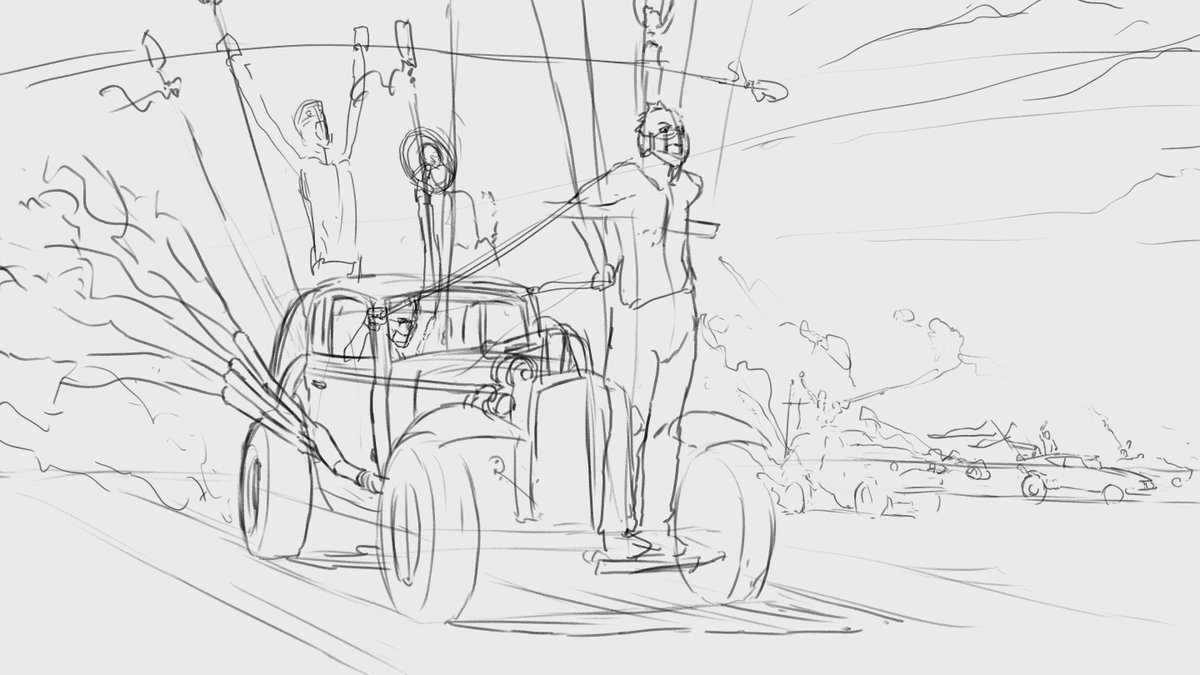 車を描くときはクリスタの3d素材を使うと 人物も配置できパース定規も自動作成され こぶとりらゐど Fanbox開設 の漫画