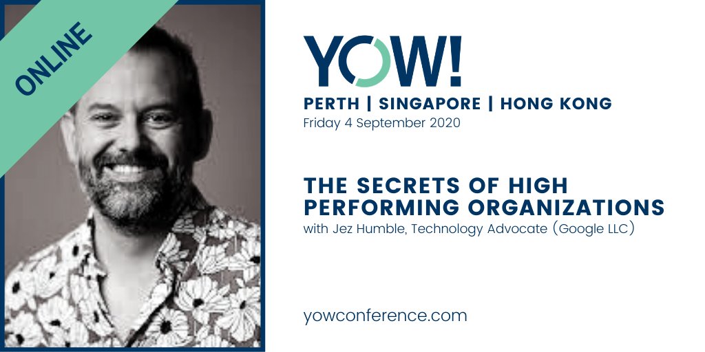 yow_conf's tweet photo. And now @jezhumble joins #YOWPER #YOWSG #YOWHK to share "The Secrets of High Performing Organizations". We'll definitely be taking copious notes in this talk!

Don't miss it: 
Perth https://t.co/6tFjThw8AP
Singapore https://t.co/ZJLHx2fGcp
Hong Kong https://t.co/5XJgKJdMkf https://t.co/ah4PJuEw2c