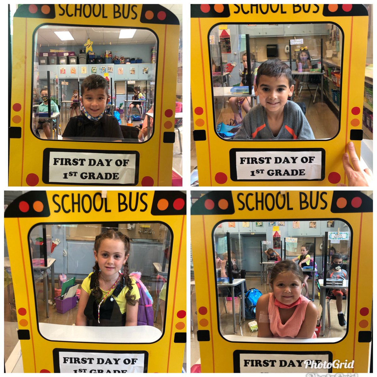 allison_iz's tweet photo. School may look different, but the smiles on these kids’ faces don’t! ❤️#firstgraderocks #maskbreak https://t.co/hNaYb36rEr