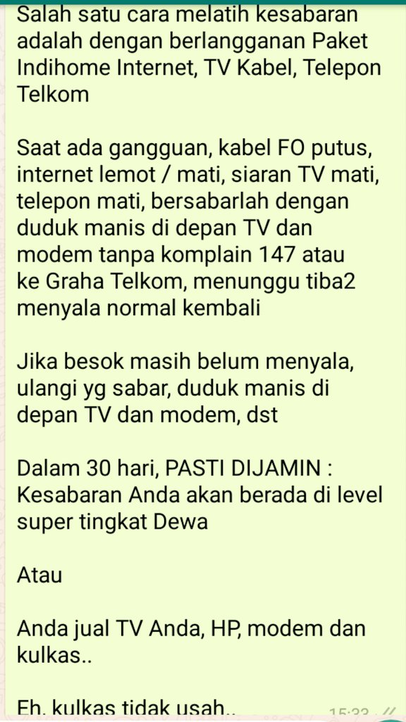 DenYud_'s tweet photo. #Cara_Melatih_Kesabaran
22-24,29/8 #JatahErrorBulanan
Now #JatahErrorMingguan @IndiHome
Sejak 3/9
InternetEror @TelkomPromo
Restart,TV Eror1302 @TelkomCare
#PastiBeres ?
#SemuaBisaBerubahMaju
#Sebulan2xError
#OmbudsmanRI
@OmbudsmanRI137
@YLKI_ID @TulusAbadi
@LAPOR1708
@Kemkominfo https://t.co/pKDfH7ASId