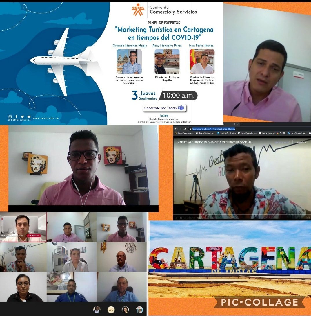 ylromeroSub's tweet photo. Red de Comercio y Ventas  del #CentrodeComercioyServicios de @SENAenBolivar realizó el webinar "Marketing Turístico en Cartagena en Tiempos del Covid 19" los expertos plantearon diversos enfoques sobre la "nueva realidad" de la reactivación económica y turística en la heroica https://t.co/19wZAvORxW