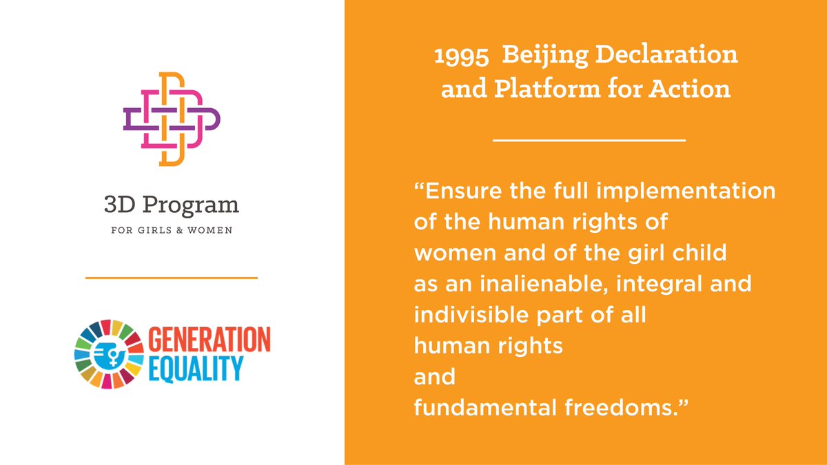 The Beijing Declaration and Platform for Action adopted by 189 countries in September 1995 gave us a visionary agenda for women’s rights and empowerment. 25 years later, the work goes on. #Beijing25 #GenerationEquality