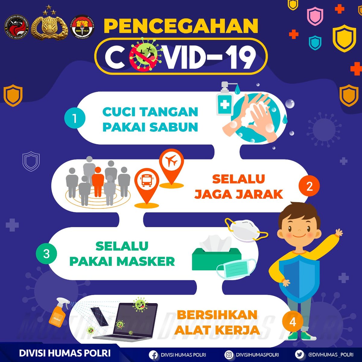 HumasResMajene's tweet photo. Ayo turut andil dalam mendukung penanggulangan dan pencegahan Covid-19 dengan menerapkan protokol kesehatan seperti #PakaiMaskerJagaJarak https://t.co/Pu9OvJAgUB