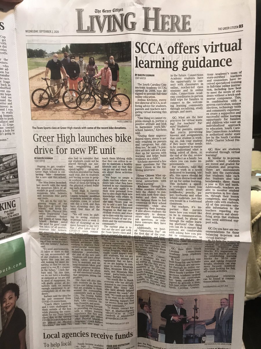 Thank you <a href="/TheGreerCitizen/">The Greer Citizen</a> for the awesome write-up &amp; for the donations we have received for our Greer High Bike Drive! We appreciate the amazing support from our surrounding Greer community! We are still taking mountain bike donations to accommodate all of our students!😎🚴🏼‍♀️