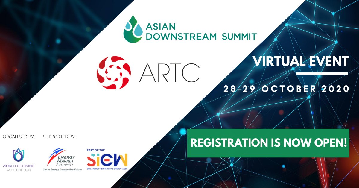 AD_Insights's tweet photo. Registration is now open for ADS & ARTC Virtual! Look forward to over 10 hours of content and thought leadership over two days, bringing together over 1,000 industry leaders from the #refining & #petrochemicals sector. Register here: https://t.co/Us5axtzUT3! #ADS20 #ARTC20 https://t.co/FUeMZOHvkR