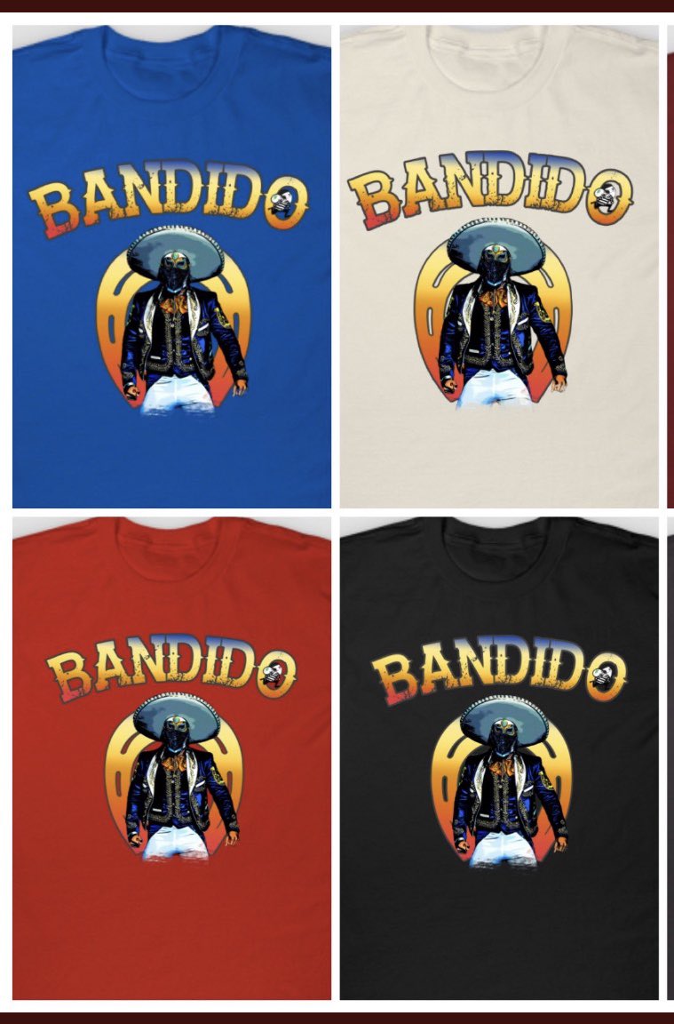 BandidoMerch1's tweet photo. Hola amigos! 
Se han lanzado dos diseños nuevos (en multiples colores) Aprovechen la venta de @PWTees por Labor Day!!
20% de descuento desde hoy hasta el 7 de Septiembre al mediodia. Usen el codigo: LABORDAY
https://t.co/msG2SqnT1b #TendidoComoBandido #TheMostWanted https://t.co/FMt4463NNr