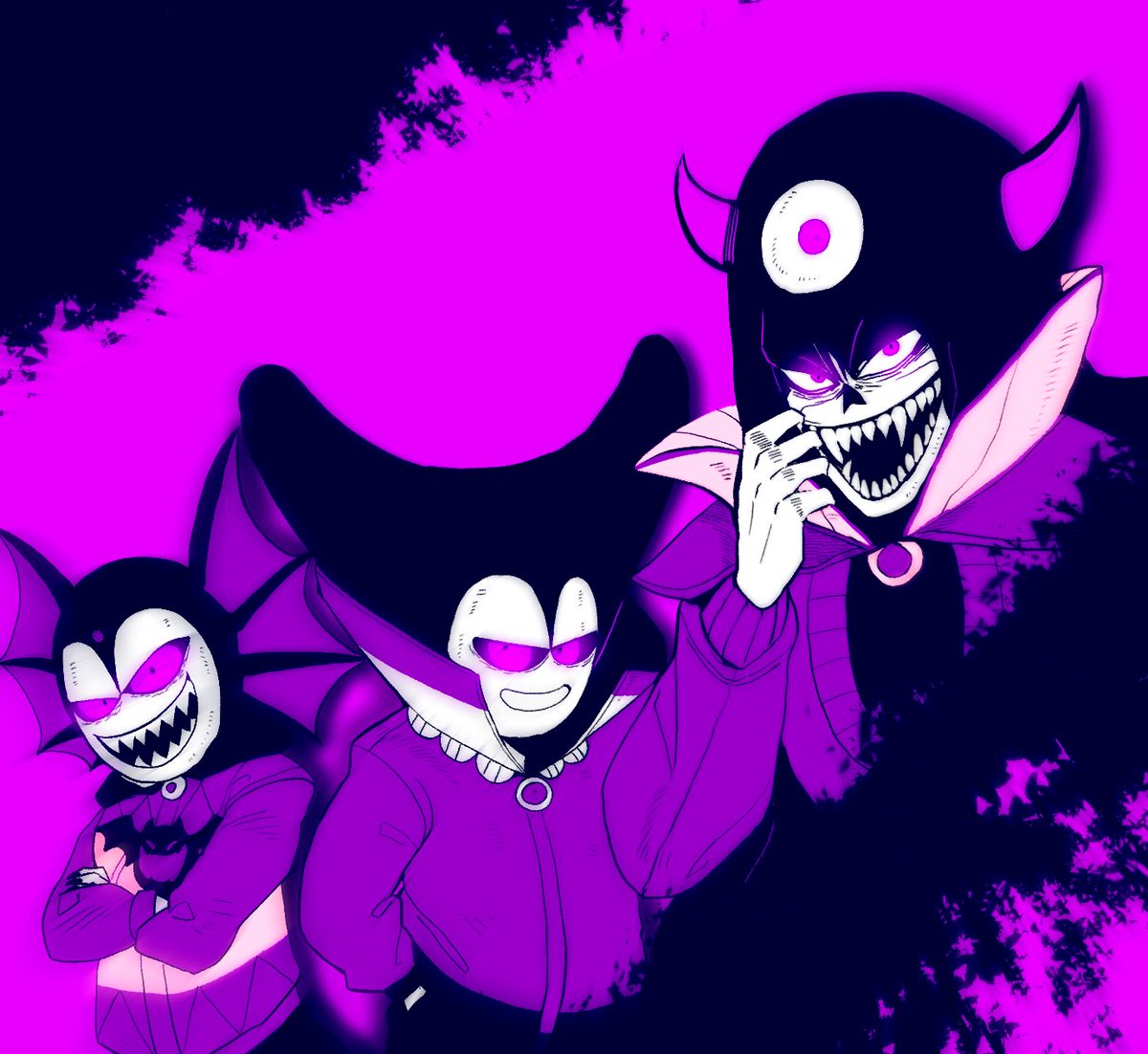 ももやん ボスジャンかっこいい 着てみたいです 最近この3キャラが好きなので 私にはこのキャンペーンは激アツなのです ご縁がありますように ボスジャンを着ている ゾーマ りゅうおう ハーゴンを描きました レジェンドボス 伝説の