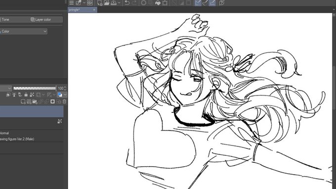 i havent drawn using a pentab in a while, it feels loose^^ 