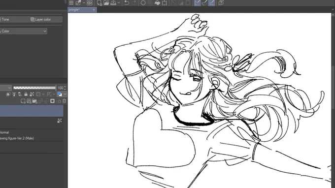 i havent drawn using a pentab in a while, it feels loose^^ 