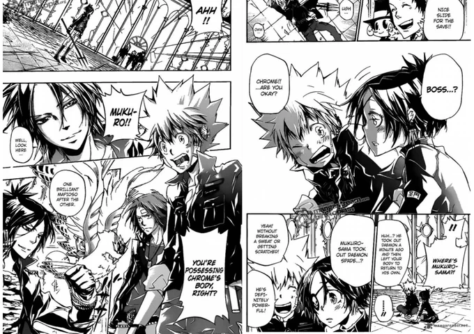 Katekyo Hitman Reborn!!

- nothing but praise for this series
- supreme art, aesthetically pleasing
- good fights
- will make you laugh
- may also make you cry
- main characters are extremely loveable
- unique plot
- interesting power system
- theres nothing like it
- read it now 