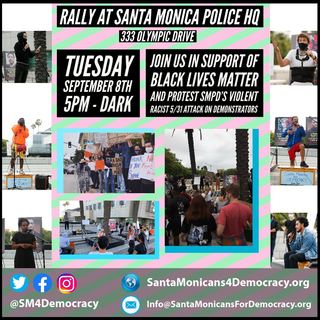 SM4Democracy's tweet photo. ⁣⁣⁣⁣⁣
WE RALLY AGAIN!⁣⁣⁣⁣
⁣⁣⁣⁣⁣
Join us this TUESDAY @ 5PM in front of The Santa Monica Police Department.⁣⁣⁣⁣⁣
⁣⁣
📍333 Olympic Drive⁣⁣
⁣⁣⁣⁣⁣ https://t.co/arIBSXLptS