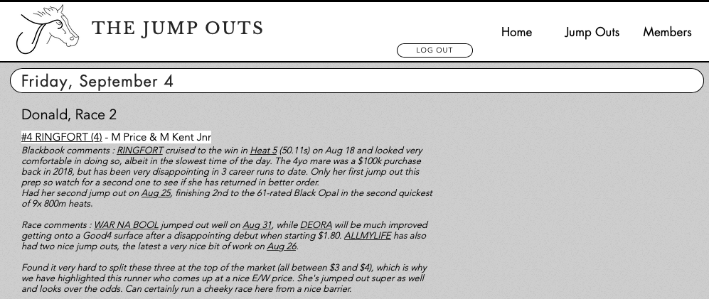 TheJumpOuts's tweet image. A Friday fill-up for @TheJumpOuts with #RINGFORT taking out Race 2 at @DonaldRaceClub for @MickPriceRacing

@Betfair_Aus starting price of $17.00 &amp;amp; $4.20!

thejumpouts.com/members