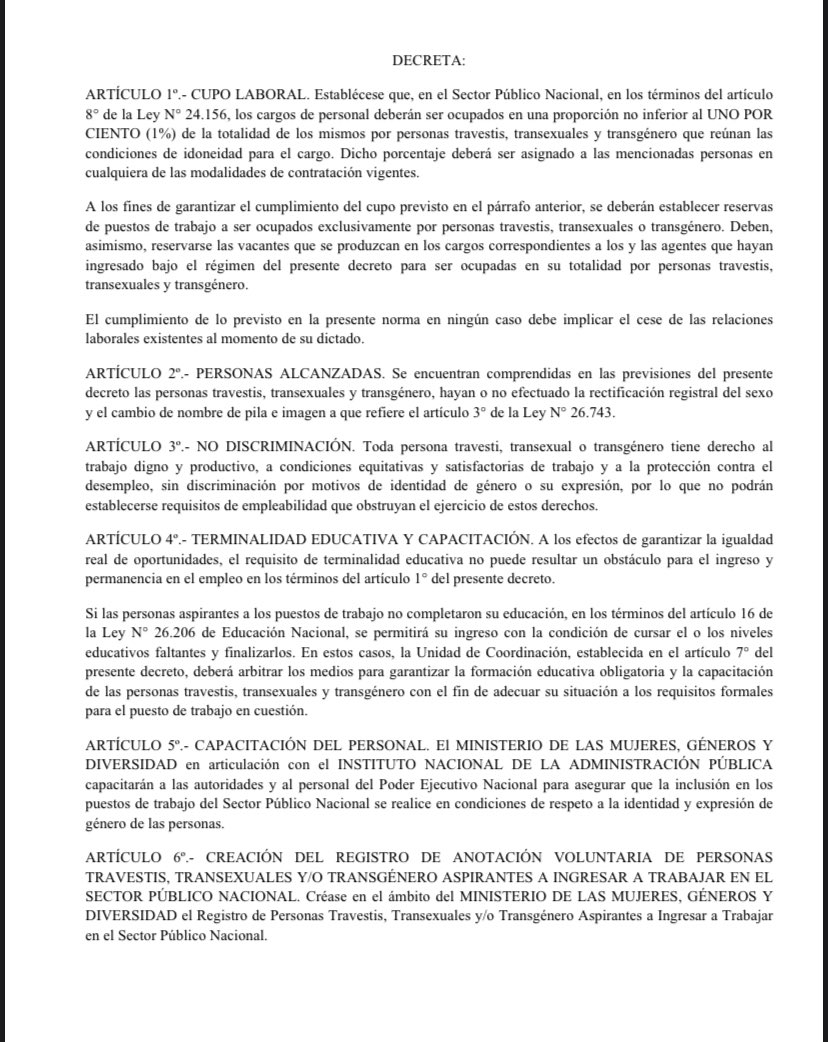 gbicentenarioar's tweet photo. Celebramos el Decreto presidencial de @alferdez que establece el cupo laboral travesti-trans en el Estado nacional.

#CupoLaboralTravestiTrans es justicia social ✌🏽 🏳️‍🌈 https://t.co/QVblR56z7X