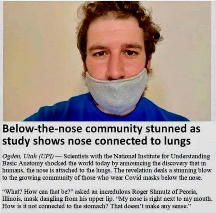 Knowing what we know today, the best place for  #Covid19 to control your fate is to establish a beachhead inside your nose where the density of receptors is high. This moron is inviting his own death.Once the infection is underway, there are many other places to attack.