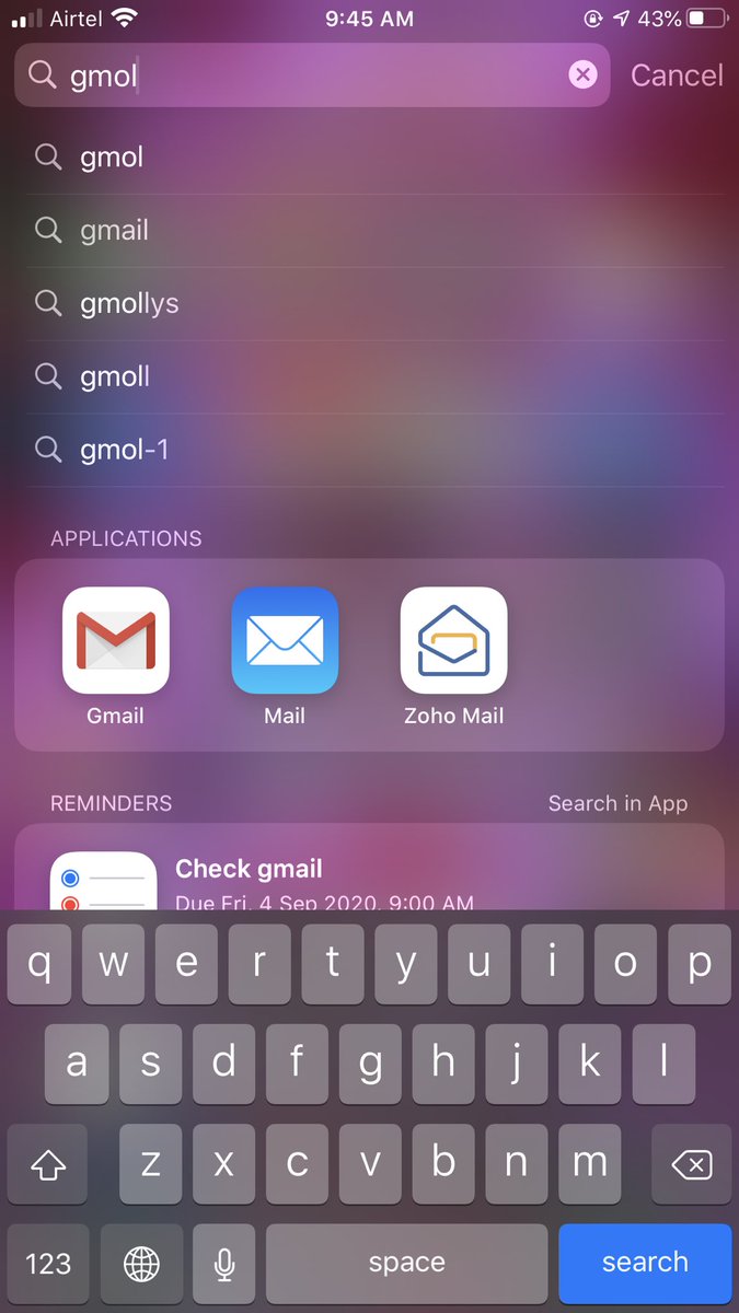 KarthikMSK6's tweet photo. @giridharvc7 2 reasons why. 
1. Apps are given the highest priority.
2. Some degree of autocorrect is done for spotlight search. https://t.co/I3eEKc7mzp