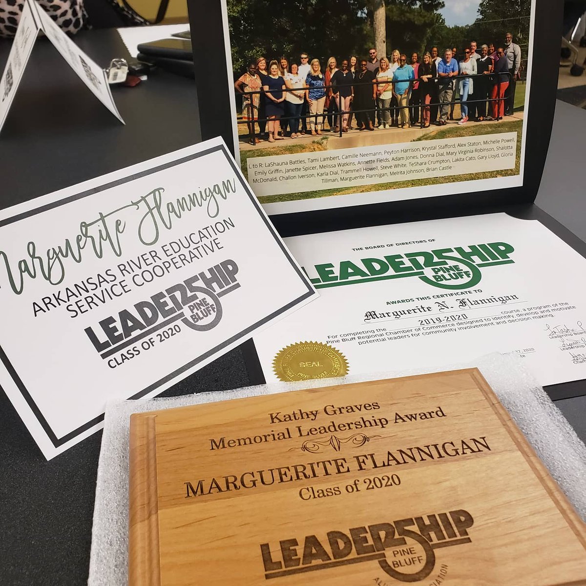 MLucille08's tweet photo. Tonight was AMAZING! Leadership Pine Bluff Class of 2020 Kathy Graves Memorial Leadership Award. THANK @ARKRIVERESC for allowing me to participate in this GREAT OPPORTUNITY. I will ALWAYS cherish this OPPORTUNITY.
#DREAMTeam
#LPB2020 https://t.co/wBzmfHZOkd