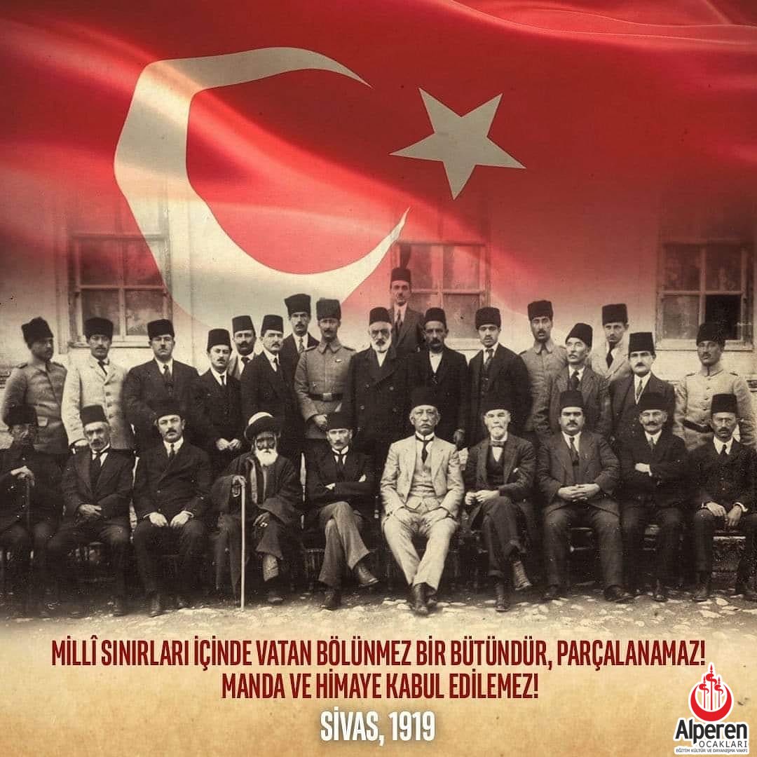 Millî Mücadelemizin ve Kurtuluş Savaşımızın yol haritasının belirlendiği, her yönden tam bağımsızlık ilkesinin belirlendiği Sivas Kongresinin 101. Yılında Gazi Mustafa Kemal Atatürk ve silah arkadaşlarını rahmetle anıyoruz.