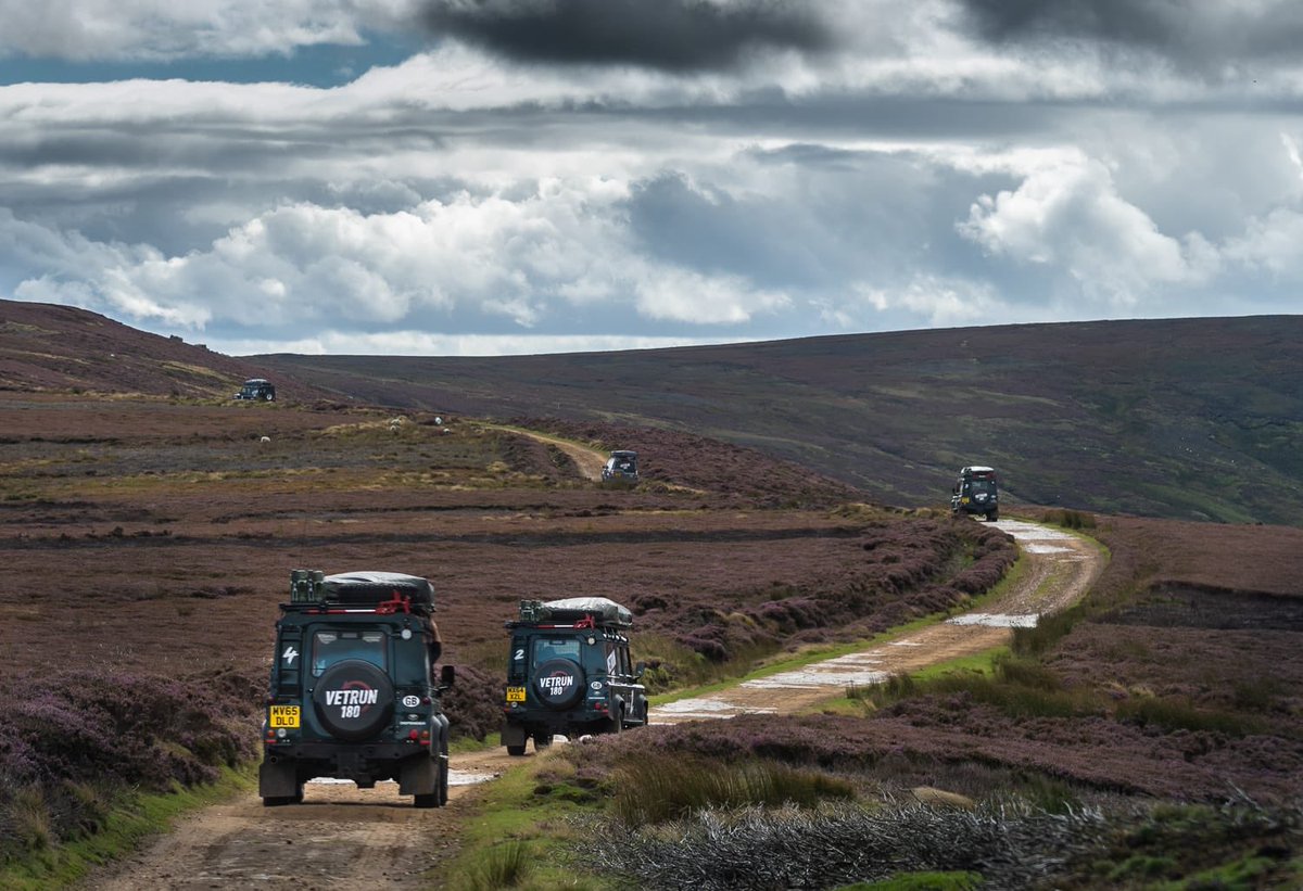 VetRun180's tweet photo. YORKSHIRE MOORS // Yesterday we travelled west across the Moors, the tracks were really challenging.  Today we will be attacking the Dales! https://t.co/K0q8jxtT2C