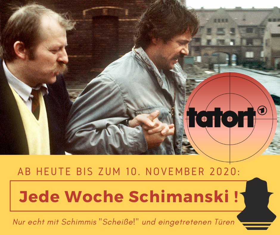 tatort_fans's tweet photo. Liebe Leute, wir #Tatort Fans wurden erhört! 🙏 Ab heute läuft jede Woche ein #Schimanski Tatort, bis zum 10.11.2020. Den Anfang macht Fall Nr. 1 "Duisburg - Ruhrort" um 22:15 Uhr in #DasErste 📺. Ab nächster Woche immer DIENSTAGS im #WDR. Mehr zum Krimi: https://t.co/FUFKhPNrdy https://t.co/WAblmfQqro