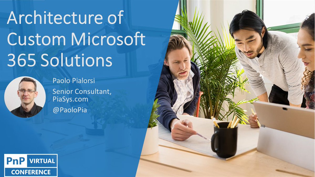 PaoloPia's tweet photo. Did you miss my "Architecture of Custom Microsoft 365 Solutions" session at the #PnPVirtualConference? No worries, you can find here (https://t.co/WWJbLS8BzY) the transcript of the Q&A for your convenience! #microsoft365dev #microsoft365 #SharePoint #MicrosoftTeams https://t.co/v8vv1zAHQz