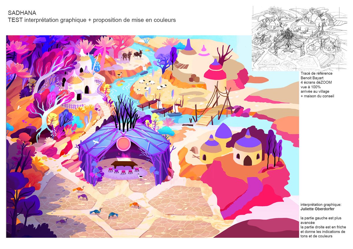 jesuslovesyouto's tweet photo. Our game SADHANA produced by @ARTE &amp; @laGdP will be out on Sept 17, every day until its release, I will tell you a little more. We have been working on this game ​with passion​ and continuity. Today​ J-13​ the preparatory drawings and concepts Arts by @BenoitBayart https://t.co/6z3JoJz6he