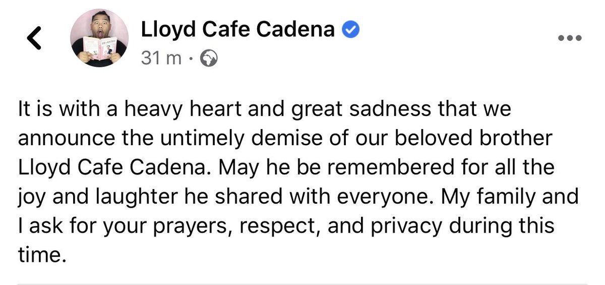 dlan1925's tweet photo. Wait.... yung puso ko 😭😭💔💔 #RIPLloydCadena 💔 @LloydCadena https://t.co/KCFEf8F4oS