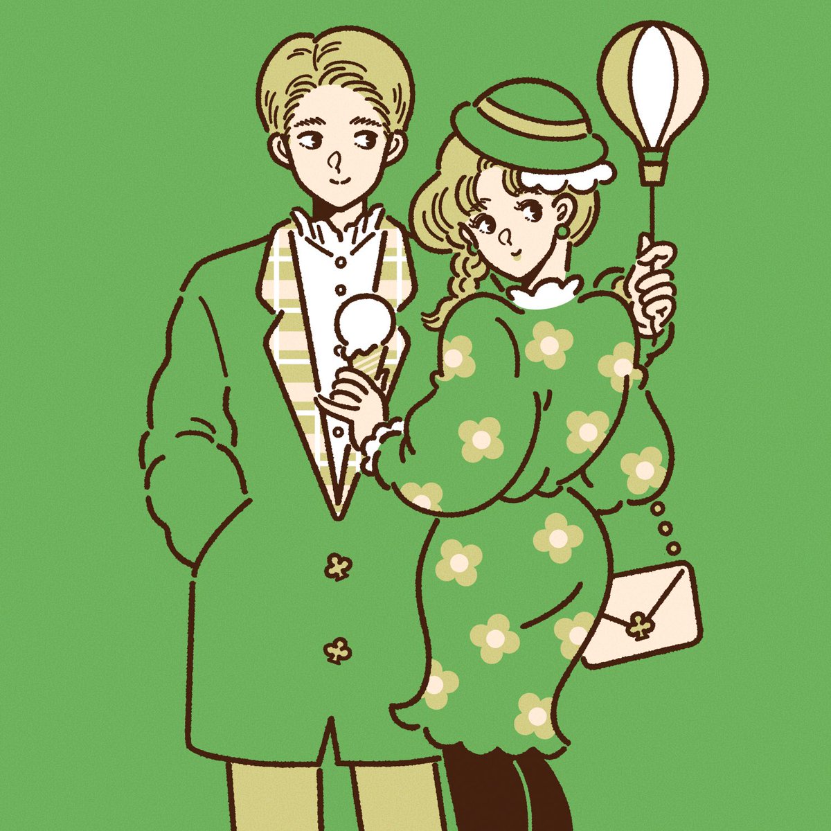 「☘GREEN☘ 」|サンレモ🫥⚡︎のイラスト