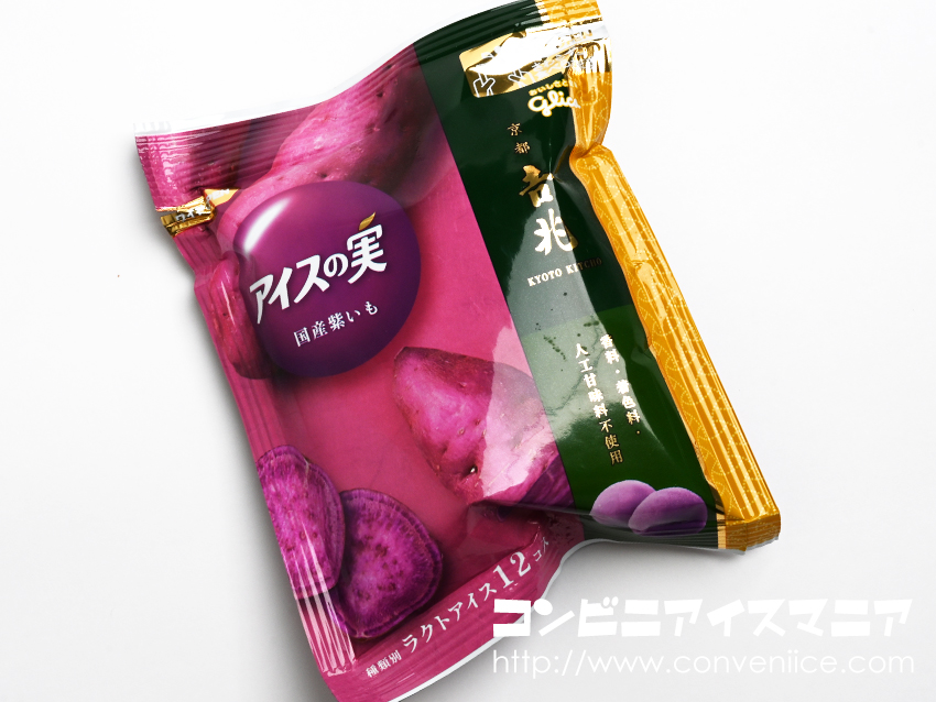 icemania's tweet photo. 【アイスレビュー】"おいも好き" はコレで決まり！着色料不使用でこの色あざやかさ！国産アヤムラサキ種を使った濃厚な紫いもジェラート！「芋」と「アイスの実」は相性抜群！（芋ようかん味とかもイケそう！）グリコ『アイスの実 国産紫いも』→ https://t.co/LA8Ld1mtOw https://t.co/S6mPXrYjBg