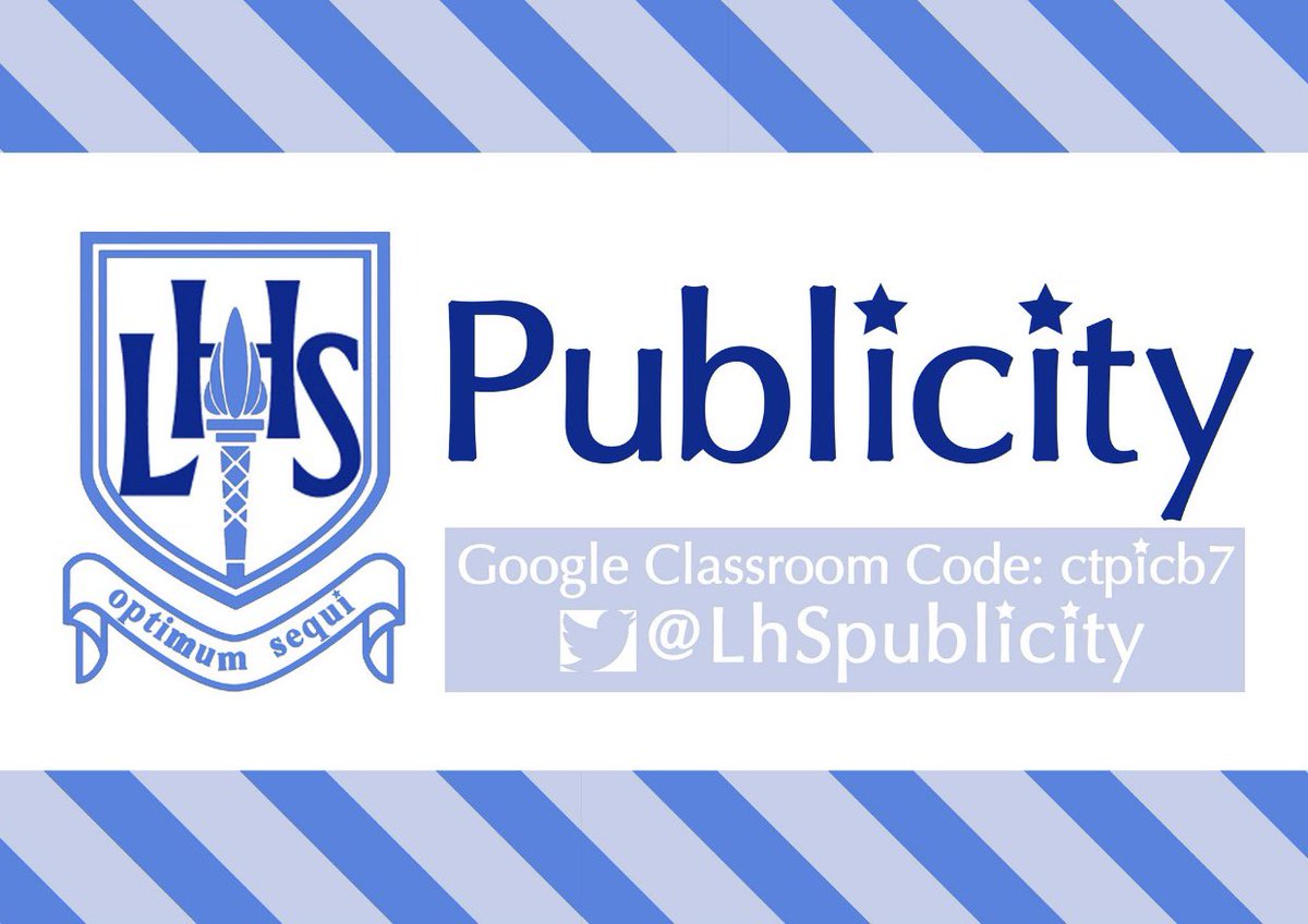 LhSpublicity's tweet photo. Congratulations Tailor Brown in S1 for winning our poster and logo competition🎉A positive referral will be coming your way😀@LHSLeadershipAc @S1LHSYT https://t.co/976bQkv0DA