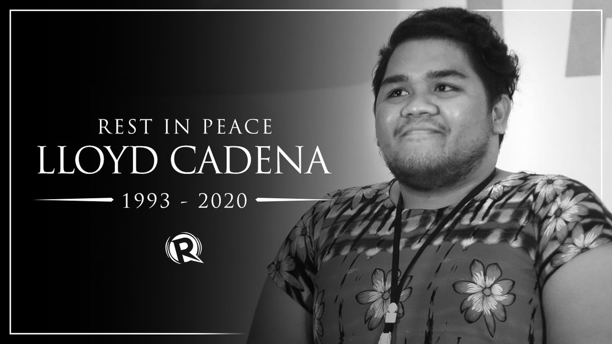 rapplerdotcom's tweet photo. BREAKING NEWS. Vlogger Lloyd Cadena passed away at age 26. 

Rest in peace. https://t.co/VNguefLsFO https://t.co/uALvBWPS3T