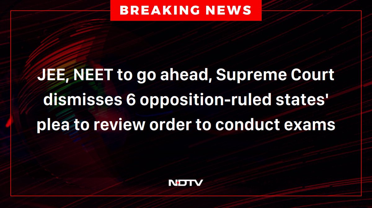 We lost it guys very sad news...SC dismisses the review petition.@sakshijoshii @ANI @11Petitioners @LicypriyaK @Swamy39 @HansrajMeena #StudentLivesMatter #SupremeCourtHearStudentVoices #JEEFailedPostponeNEET