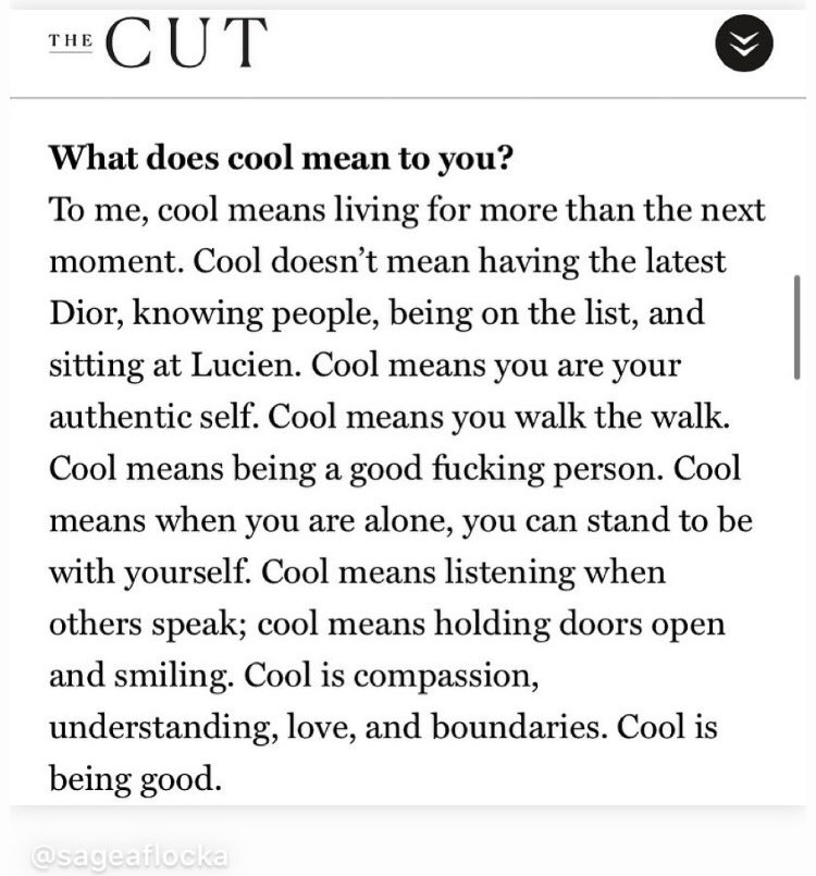 This is what cool means