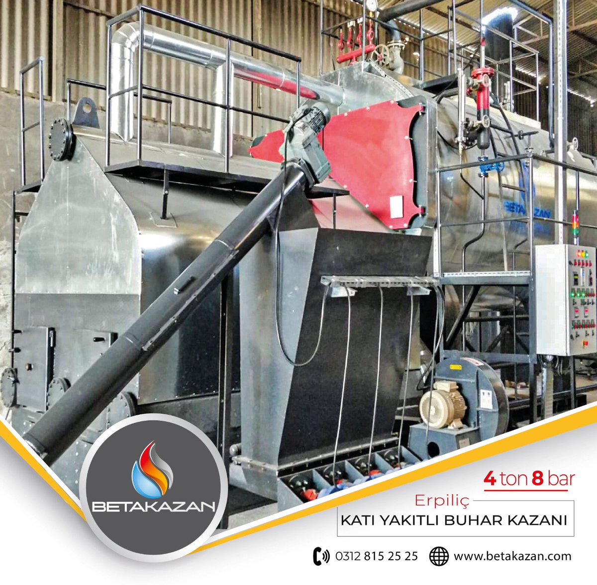 Erpiliç projesinde 4 ton 8 bar’lık katı yakıtlı buhar kazanı Beta Kazan kalitesi ile...
.
Detaylı bilgi için lütfen iletişime geçiniz 
📲 0312 815 25 25 
📲 betakazan.com
.
#BetaKazan #buharkazanı #buharkazani #kazandairesi #sanayi #katıyakıtlıkazanlar #ısısistemleri