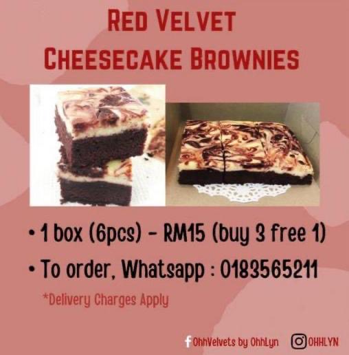 i_KLAG's tweet photo. Kali ni kita promo Malaysia Day pulak!

#RedVelvet #cheesecake #brownies #sayajual #sapotlokal #malaysia #malaysiaday https://t.co/HbiNuawrfg