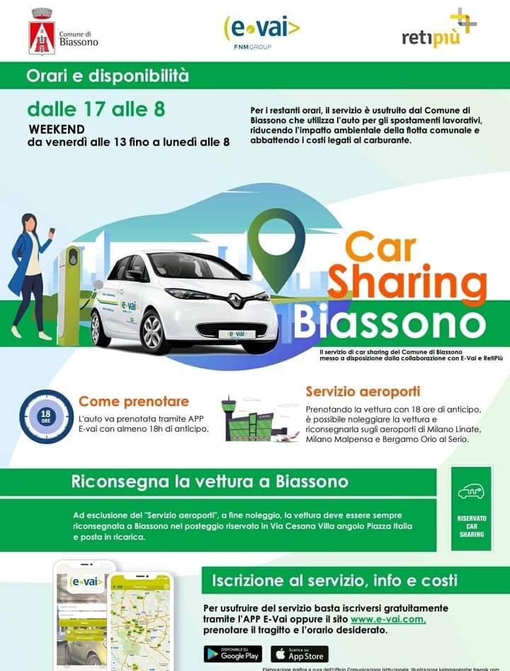 RetiPiu_'s tweet photo. 👉Domani inaugurazione  delle colonnine di ricarica veicoli elettrici gestite da #RetiPiù  nel Comune di #Biassono. 
👉A questo  si aggiunge il Servizio  di #carsharing elettrico del Comune con il partner @Evai.carsharing https://t.co/V4J6r0d2Og