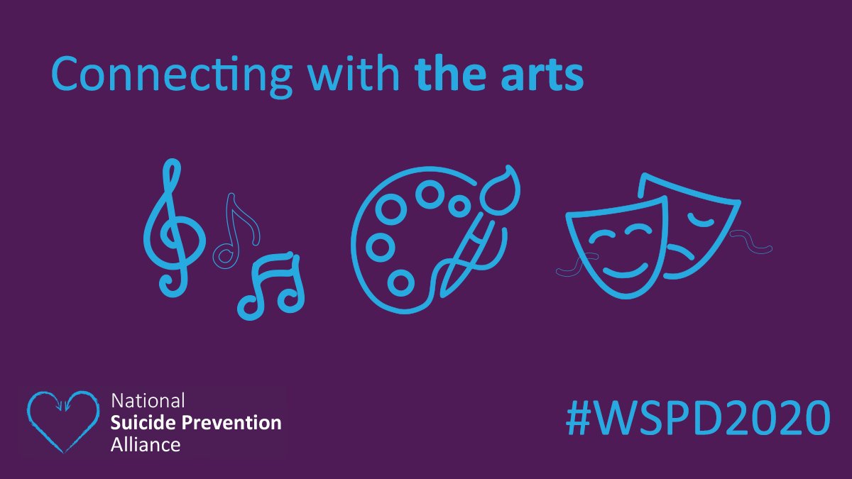NSPA_UK's tweet photo. Engaging in arts and creative outlets can promote positive mental health and help keep you connected. It can also allow you to work through difficult thoughts and feelings. Here are some ideas https://t.co/M15qzHMKhY #WSPD2020 https://t.co/2khDMLKlar
