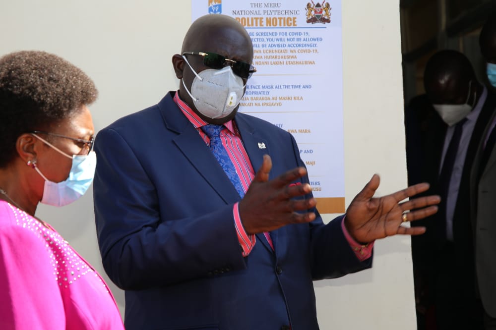 Education CS Prof. George Magoha tours Meru and Nyeri county to inspect National Polytechnics in readiness to reopening the Institutions amid Covid-19 Pandemic.The CS is pleased with many institutions across the country for their efforts prepare for reopening of the institutions.