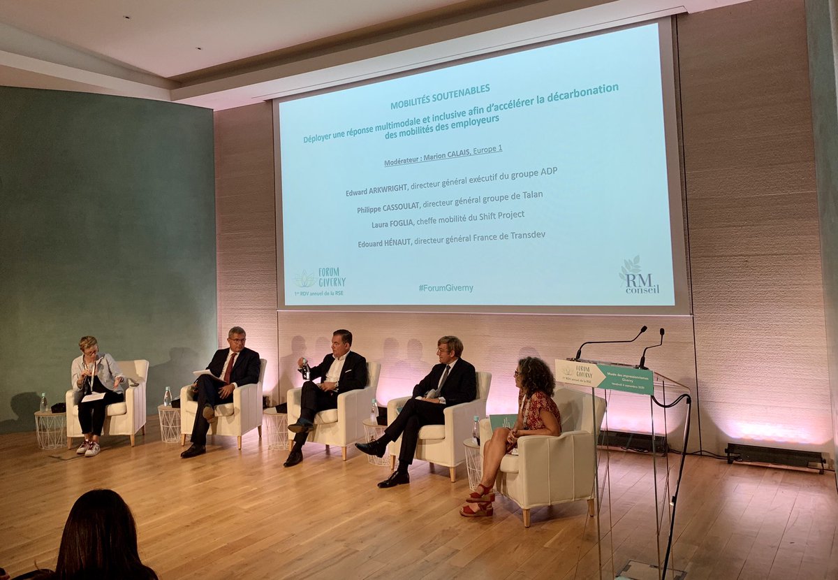 Le <a href="/GroupeADP/">Groupe ADP</a> a élaboré avec <a href="/theShiftPR0JECT/">The Shift Project</a> 5 propositions fortes pour décarboner les mobilités du quotidien : bit.ly/3lOaJwt Un enjeu #écologique, mais aussi essentiel pour l’accès à l’emploi sur les plateformes <a href="/ParisAeroport/">Paris Aéroport</a>. #RSE #Mobilité #ForumGiverny