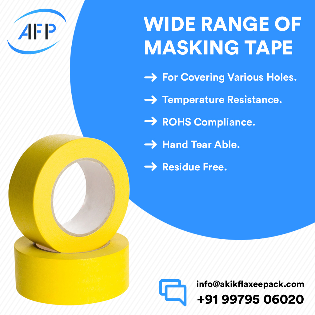 Searching for inexpensive huge range of masking tape? Akik Flaxee Pack offering a wide range of masking tape and it's available in various assortment of widths for all your needs. Contact us today to enquire our things rb.gy/de27de.
#maskingtape #specialtytapes #AFP