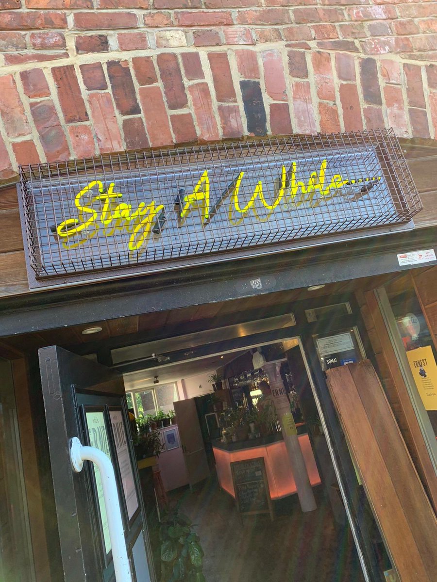 RT <a href="/pickyfork/">The Picky Fork</a>: RT <a href="/ellissigns/">Ellis Signs</a>: “Stay a while” and not just to see <a href="/weareernest/">Ernest</a> new neon signs (which are amazing) but because it’s a really cool place to eat and drink 
#signs #signage #neon #cage #bespoke #design #drink #food #newcastle #creatinganimage…